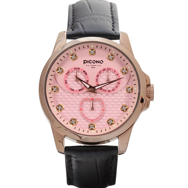 Woven Rose gold / pink layered dial
